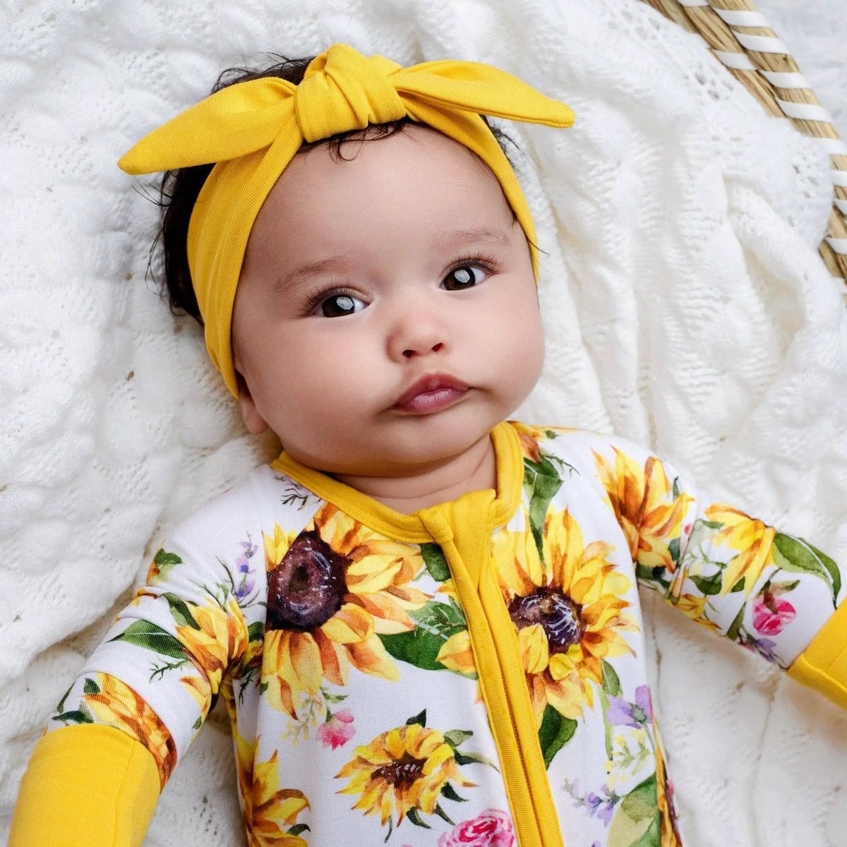 Jammie Session formerly Big Dreams Little Jammies Suns and Roses (Sunflowers) Bamboo Romper - Baby One-Pieces