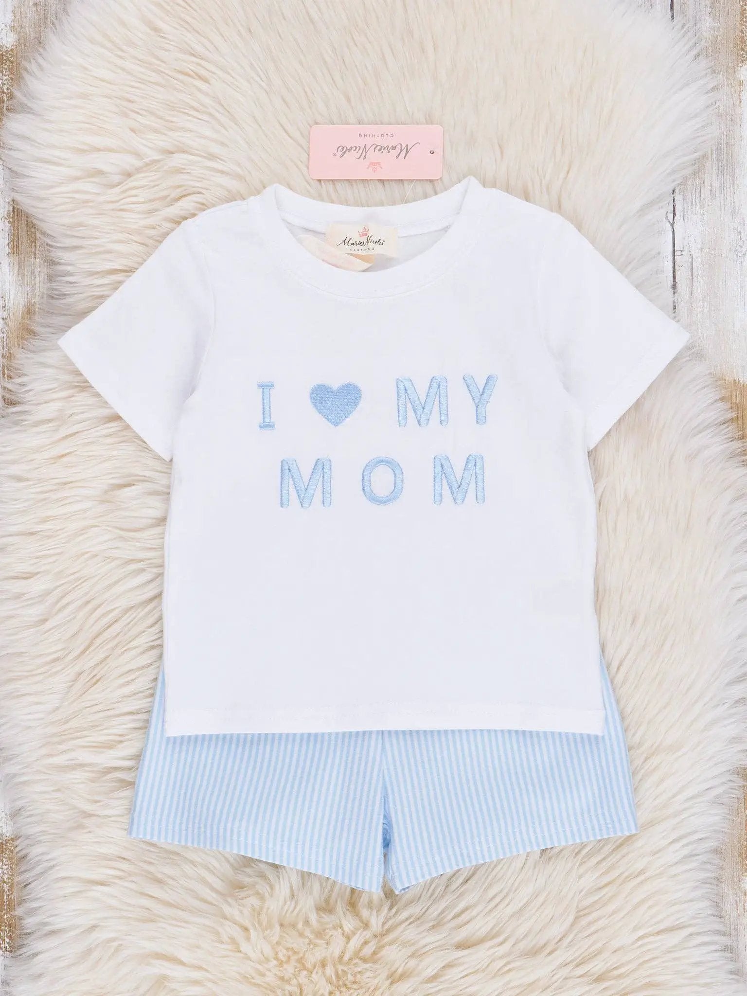 Marie Nicole Clothing Marie Nicole Clothing - Blue Mom Love Outfit - Baby & Toddler Outfits