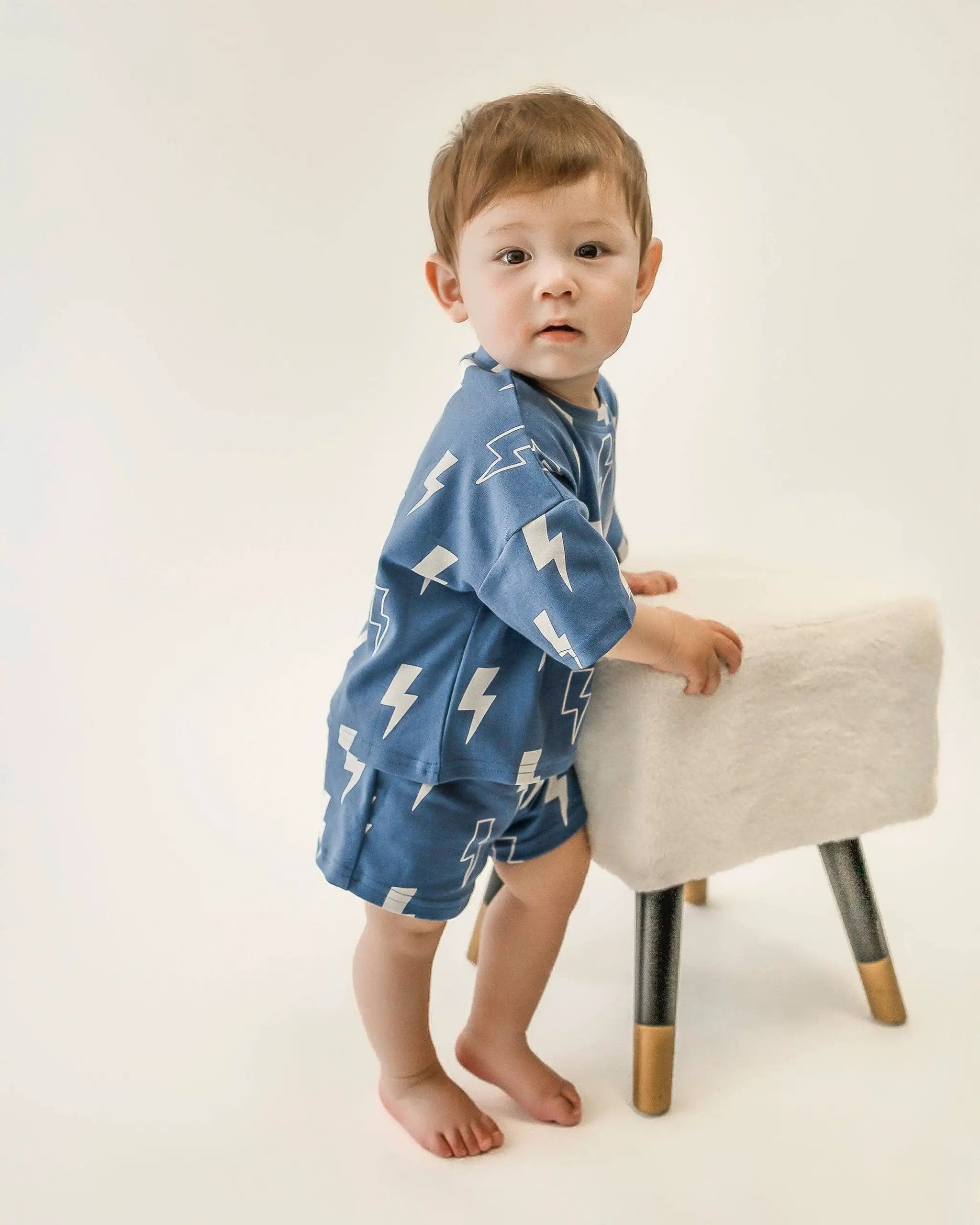 Lucky Panda Kids Blue Bolt Lounge Set - Baby & Children's Outfits