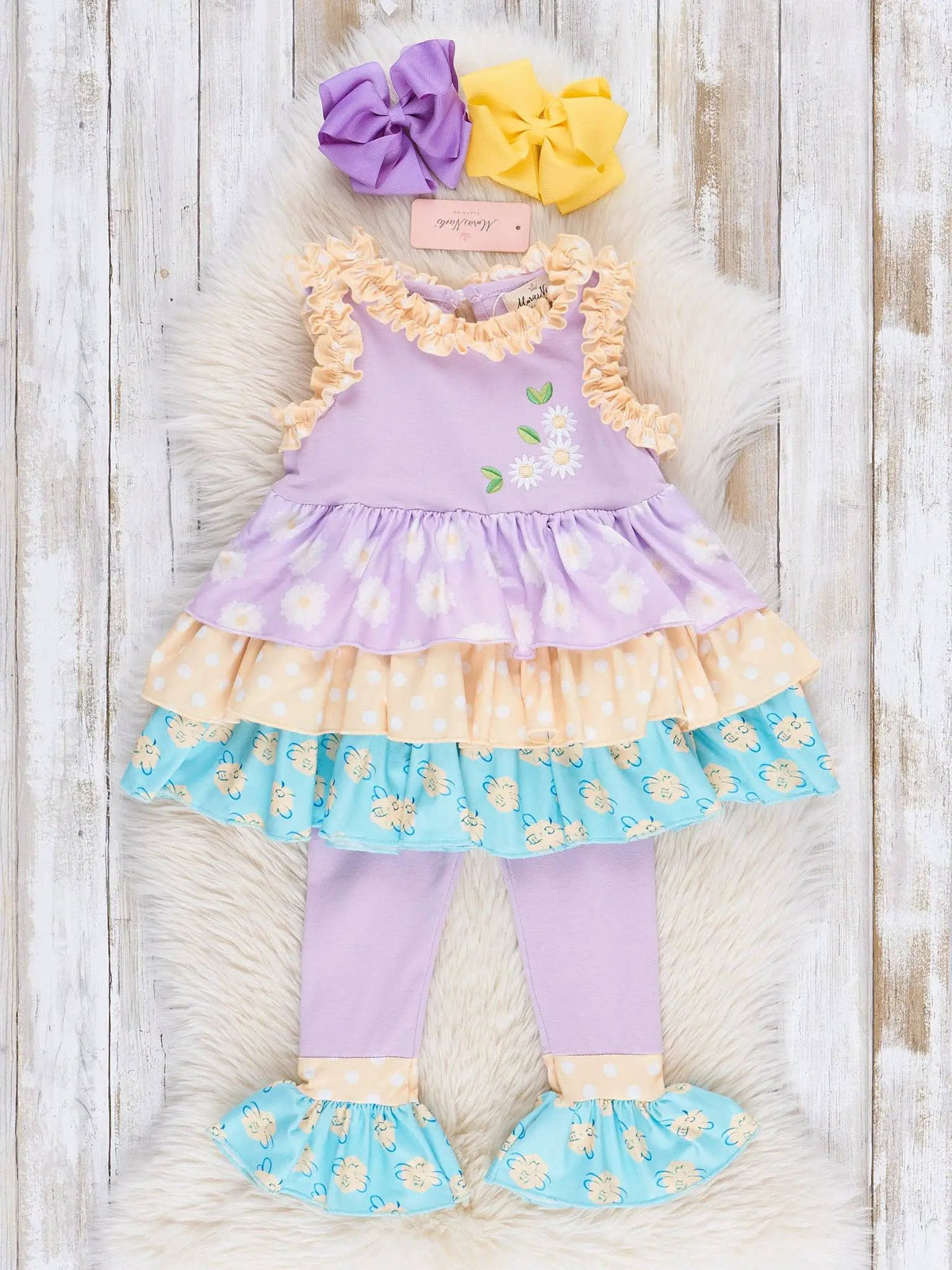 Marie Nicole Clothing Marie Nicole Clothing - Dancing Daisies Ruffle Outfit - Baby & Toddler Outfits