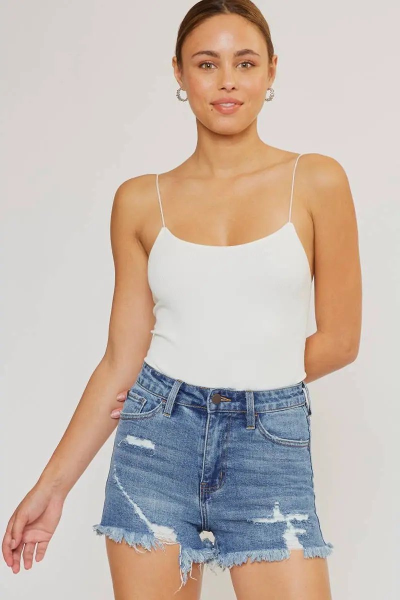 Nature Denim The High Rise Cutoff Denim Shorts - Shorts