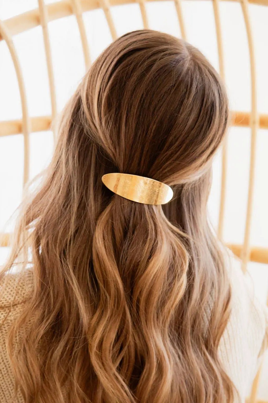 Shop ANDi The Textured Daisy Barrette: Gold - Hair Accessories barrette