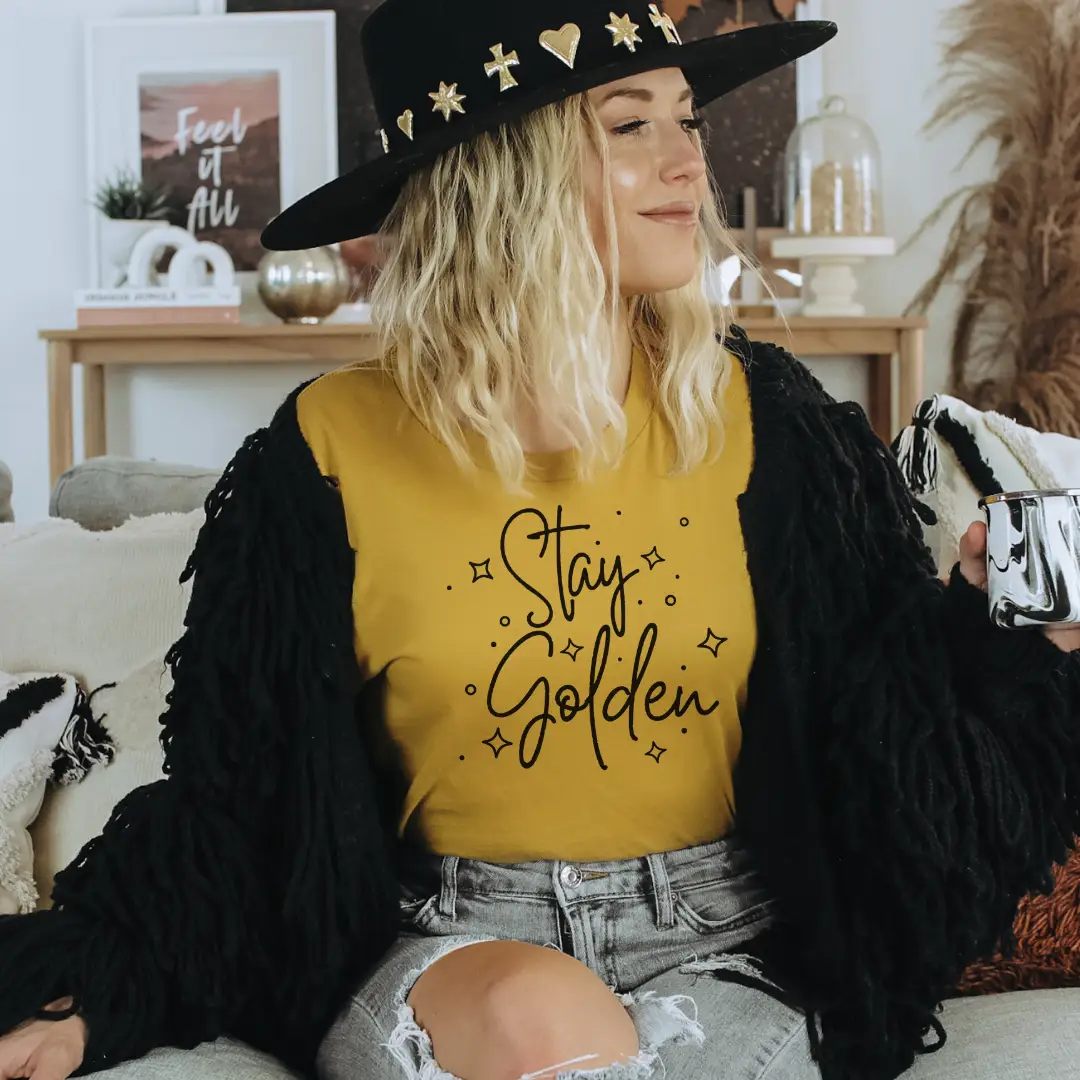 Funk Town Tees Funk Town Tees - Stay Golden Graphic Tee - T-Shirts