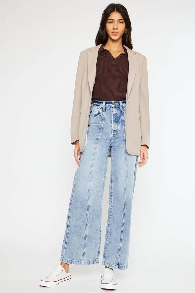 Kan Can USA 90’s Wide Leg Stone Wash Button Fly Denim Jeans - Jeans