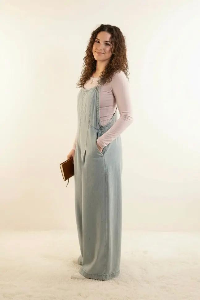 Zenana The Zenana Easygoing Days Wide Leg Overalls - One-Pieces