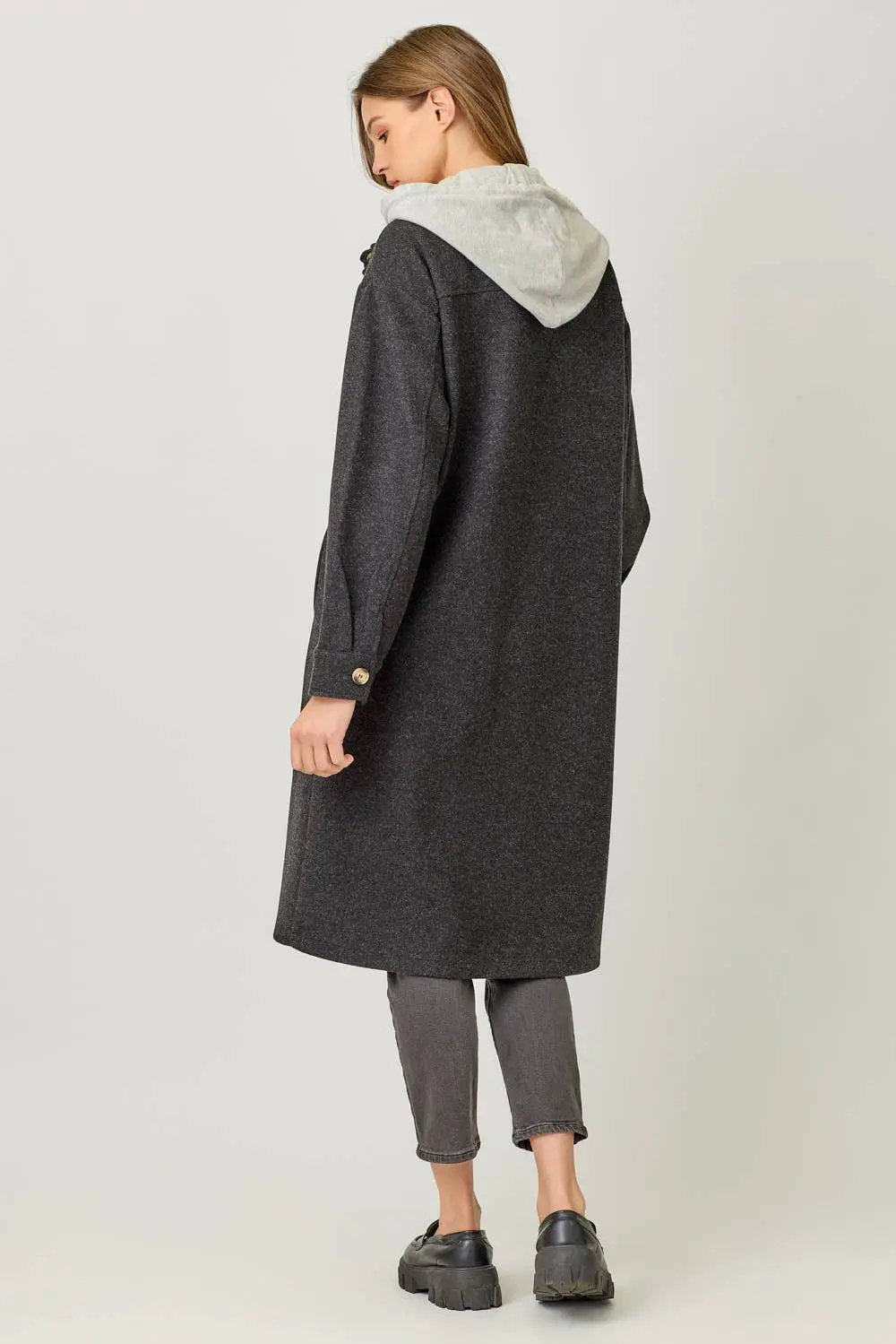 Mystree Mystree - Signature Layers Twofer Hoodie Coat - Coats & Jackets