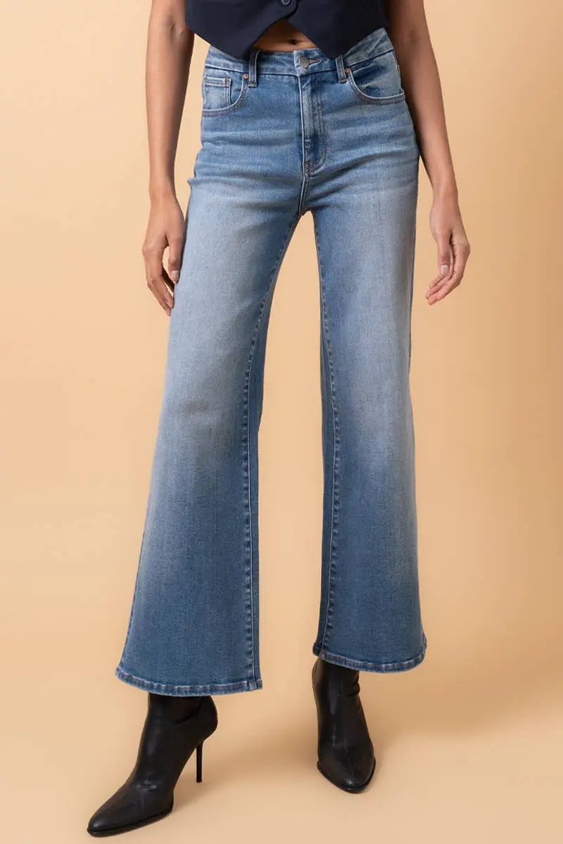 Insane Gene USA The High Rise Relaxed Super Wide Leg: Medium Wash - Jeans