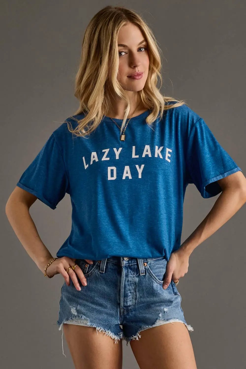 Panache Apparel Co. The Lazy Lake Day Tee: Royal Blue - T-Shirts