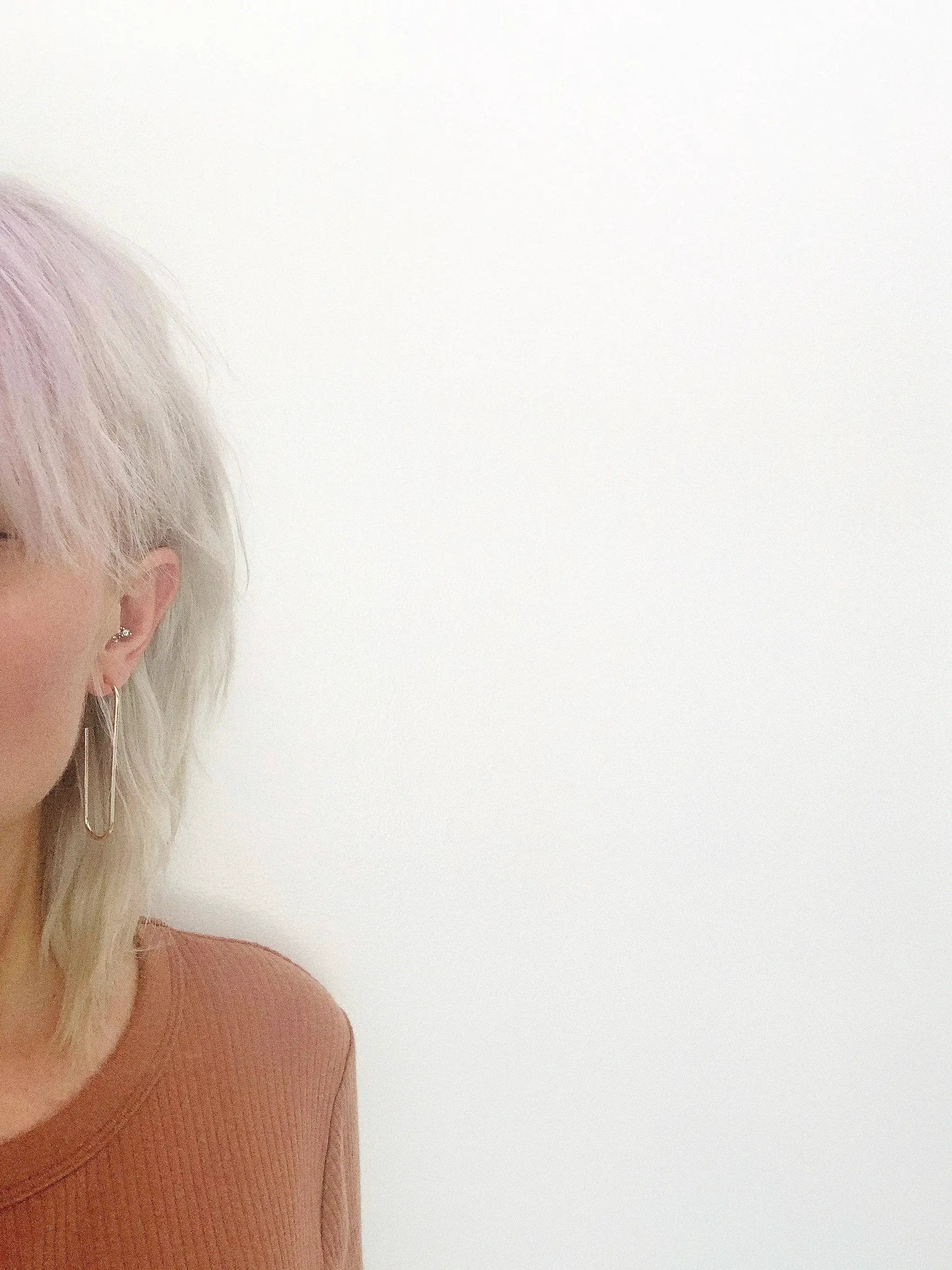 Hey Grl Hey Jewelry The Paperclip Hoop Earrings in Gold - Earrings