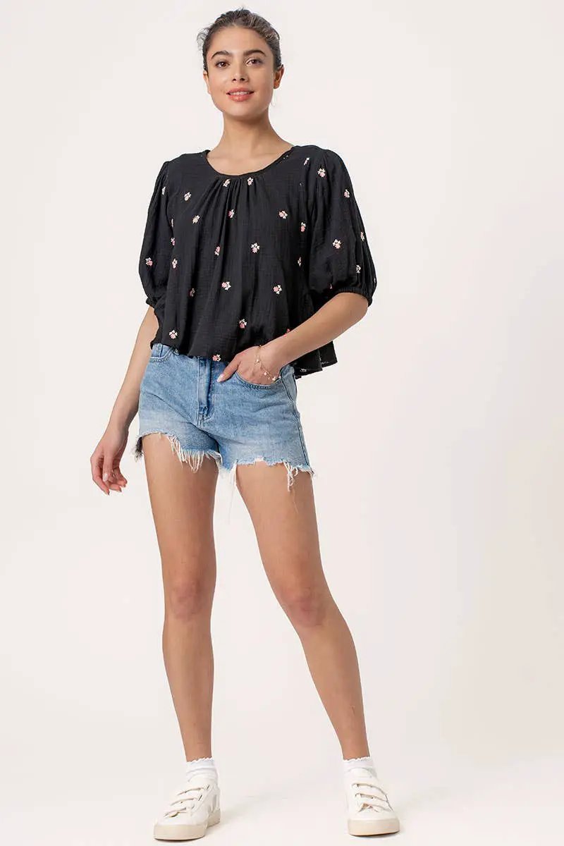Urban Daizy Blown Away Gauze Blouse - Blouses