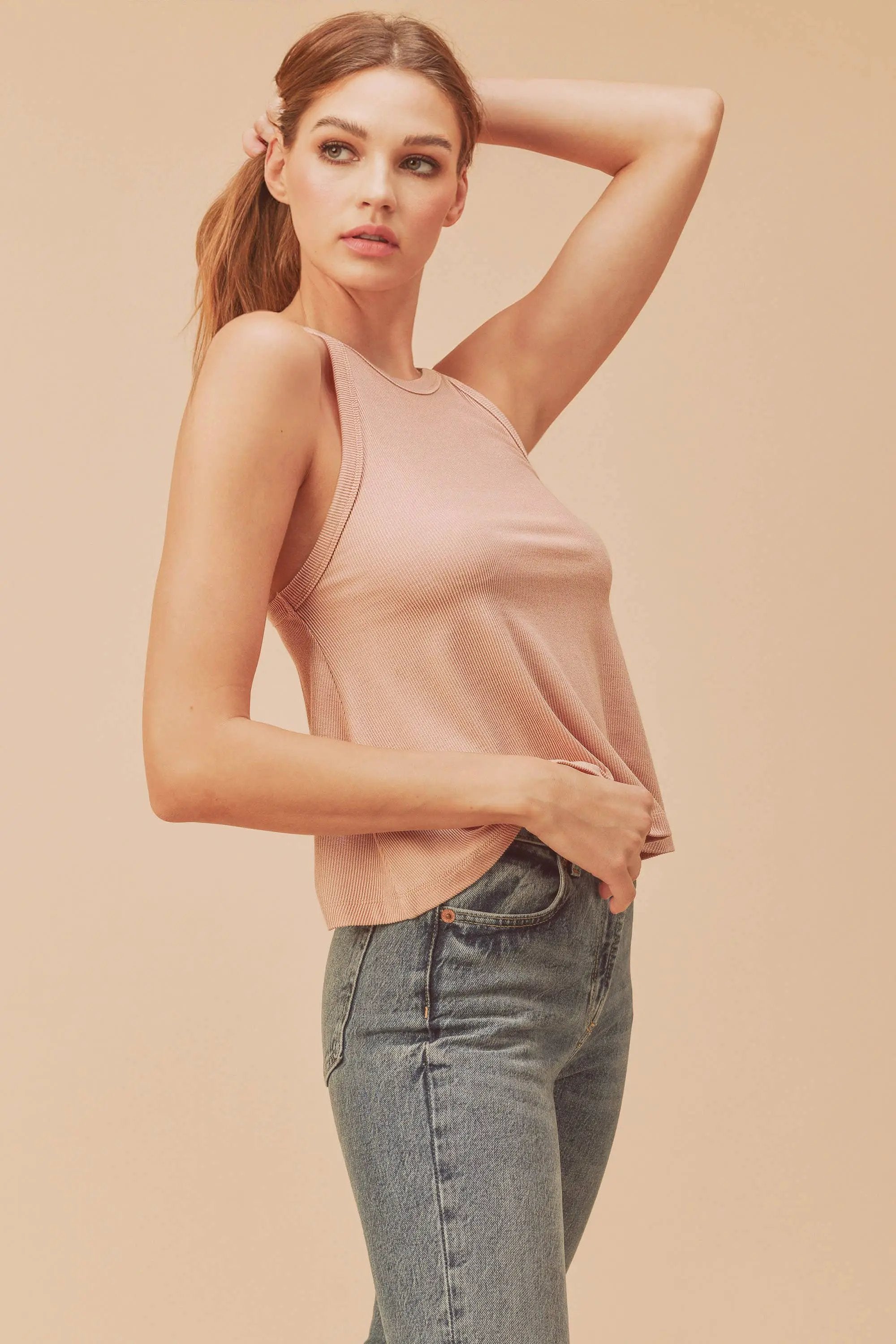 AEMI + CO AEMI + CO - Alyx Tank: Cloud Pink - Tank Tops
