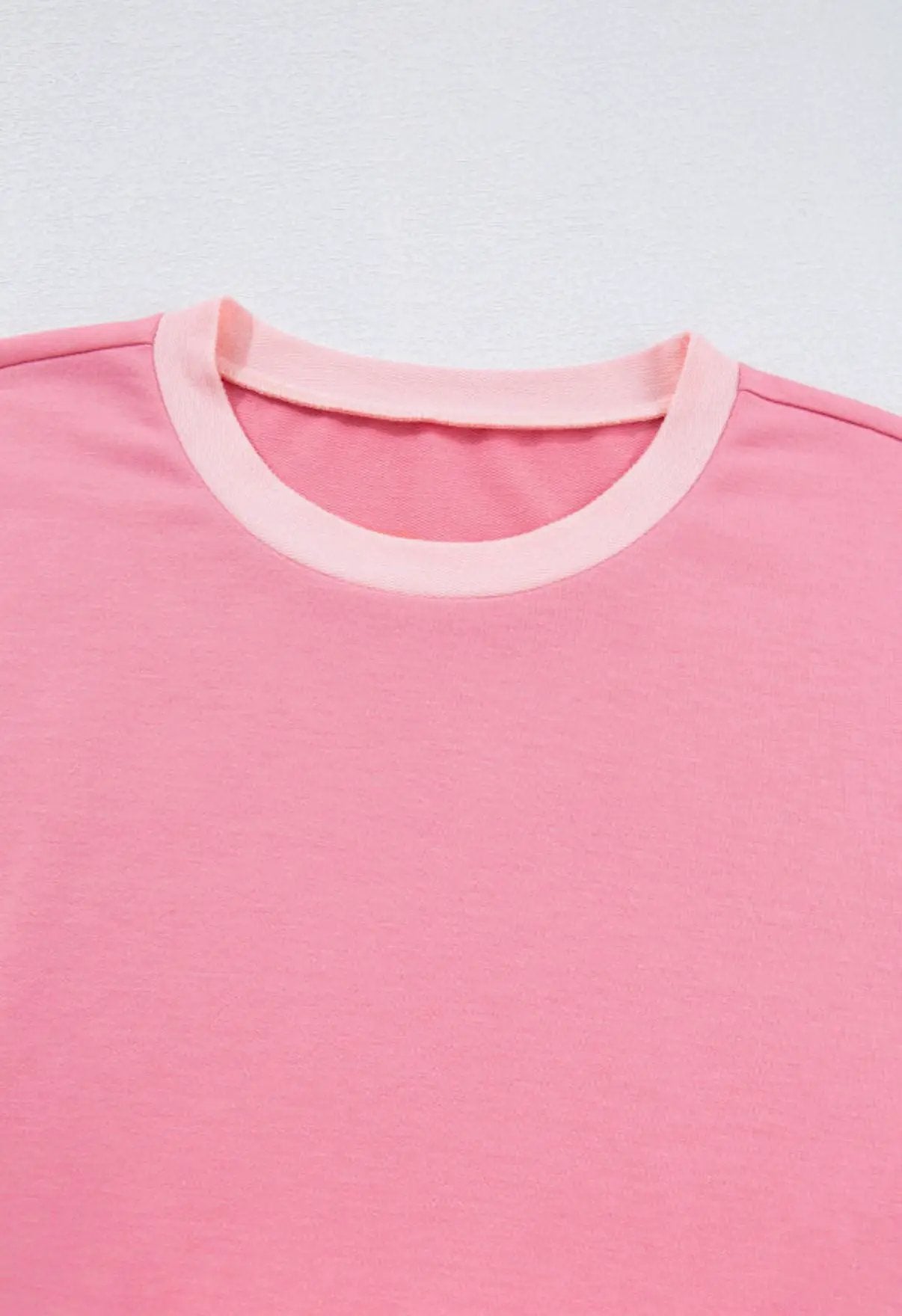 Grateful Threads Boutique Peach Blossom Half Sleeve Raw Seam High Low Side Split Top - Clothing Tops Peach Blossom Half Sleeve Raw Seam High Low Side Split