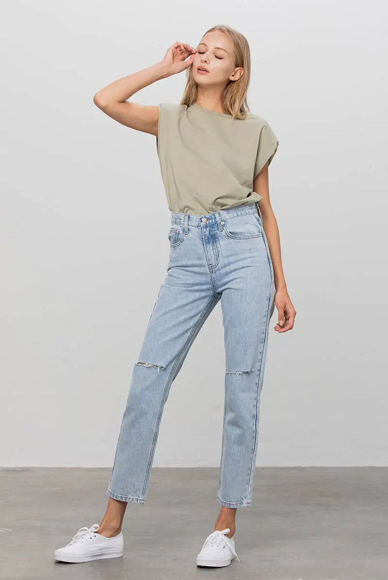 Insane Gene USA The Everyday Edge High-Waist Tapered Jeans - Jeans