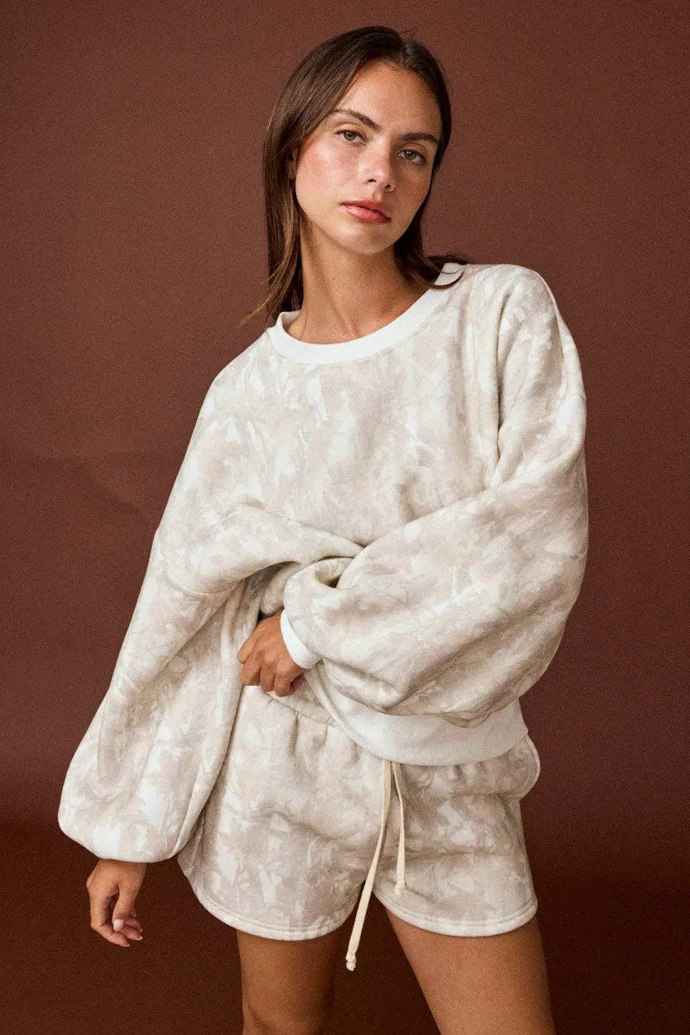 Papermoon The Woodland Camo Crewneck Set: Off White Camo - Outfit Sets