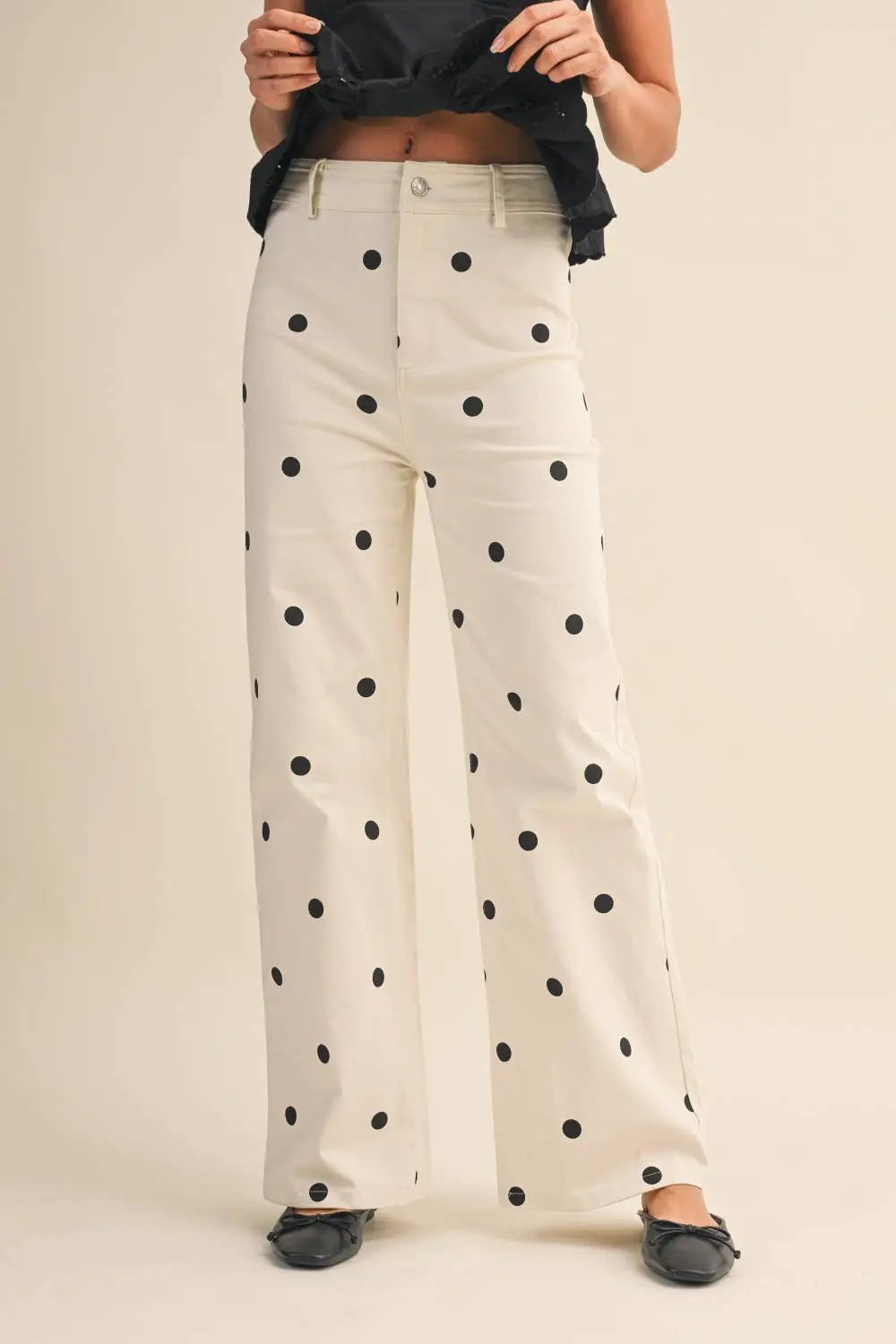 Klesis The Dotty About You Wide Leg Denim Pants - Pants Pants