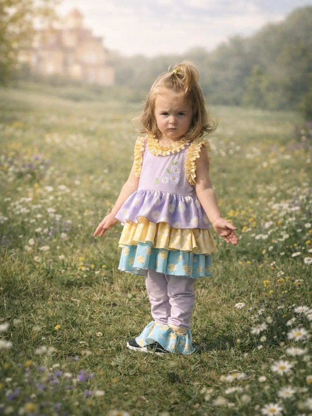 Marie Nicole Clothing Marie Nicole Clothing - Dancing Daisies Ruffle Outfit - Baby & Toddler Outfits