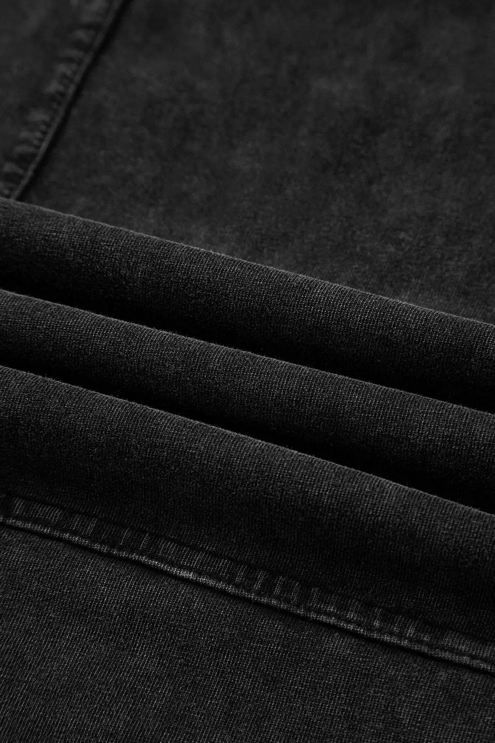 Grateful Threads Boutique Black Mineral Wash Exposed Seam Wide Leg Cargo Pants - Trousers Black Mineral Wash Exposed Seam Wide Leg Cargo Pants