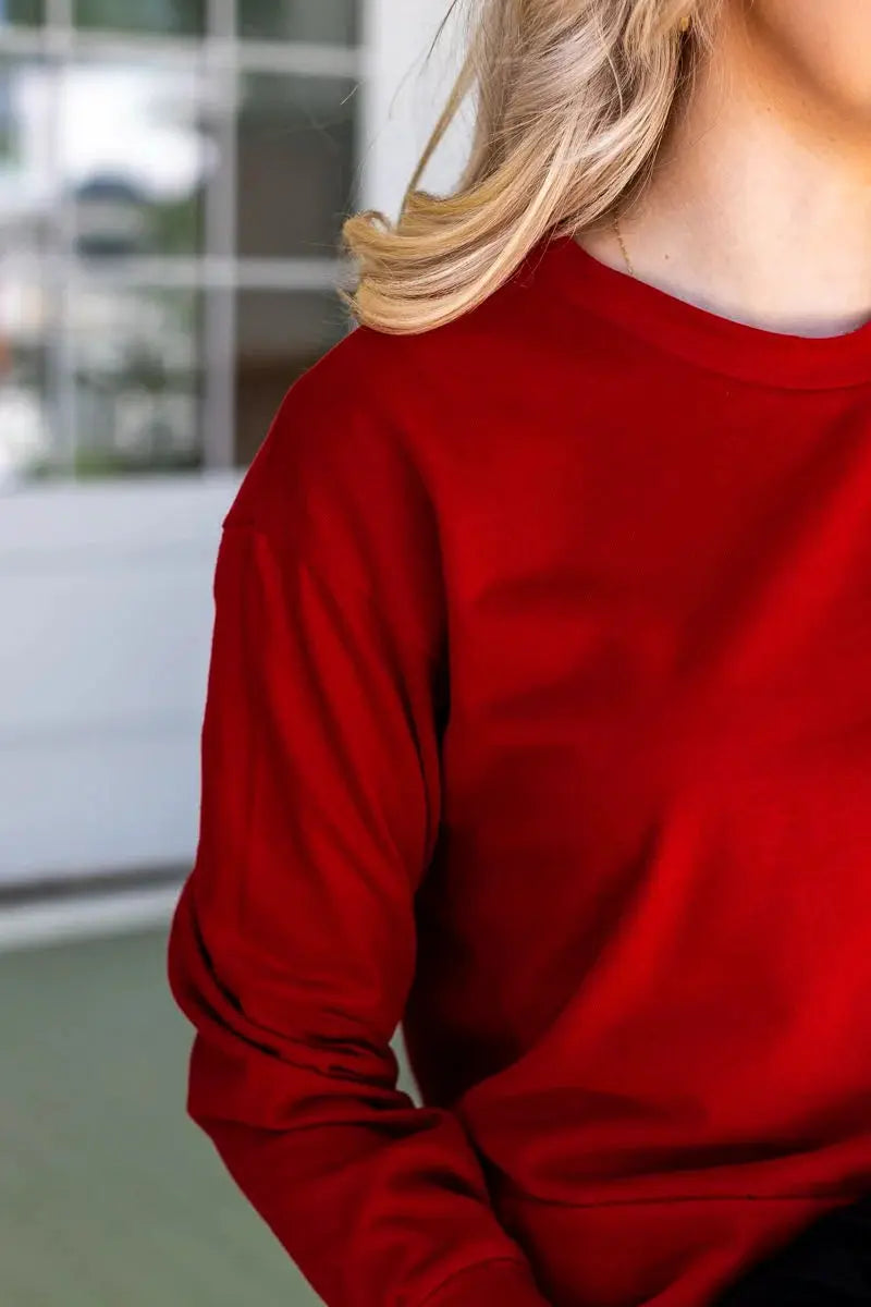 Grace & Emma Strike Your Interest Crop Sweatshirt - Sweatshirts