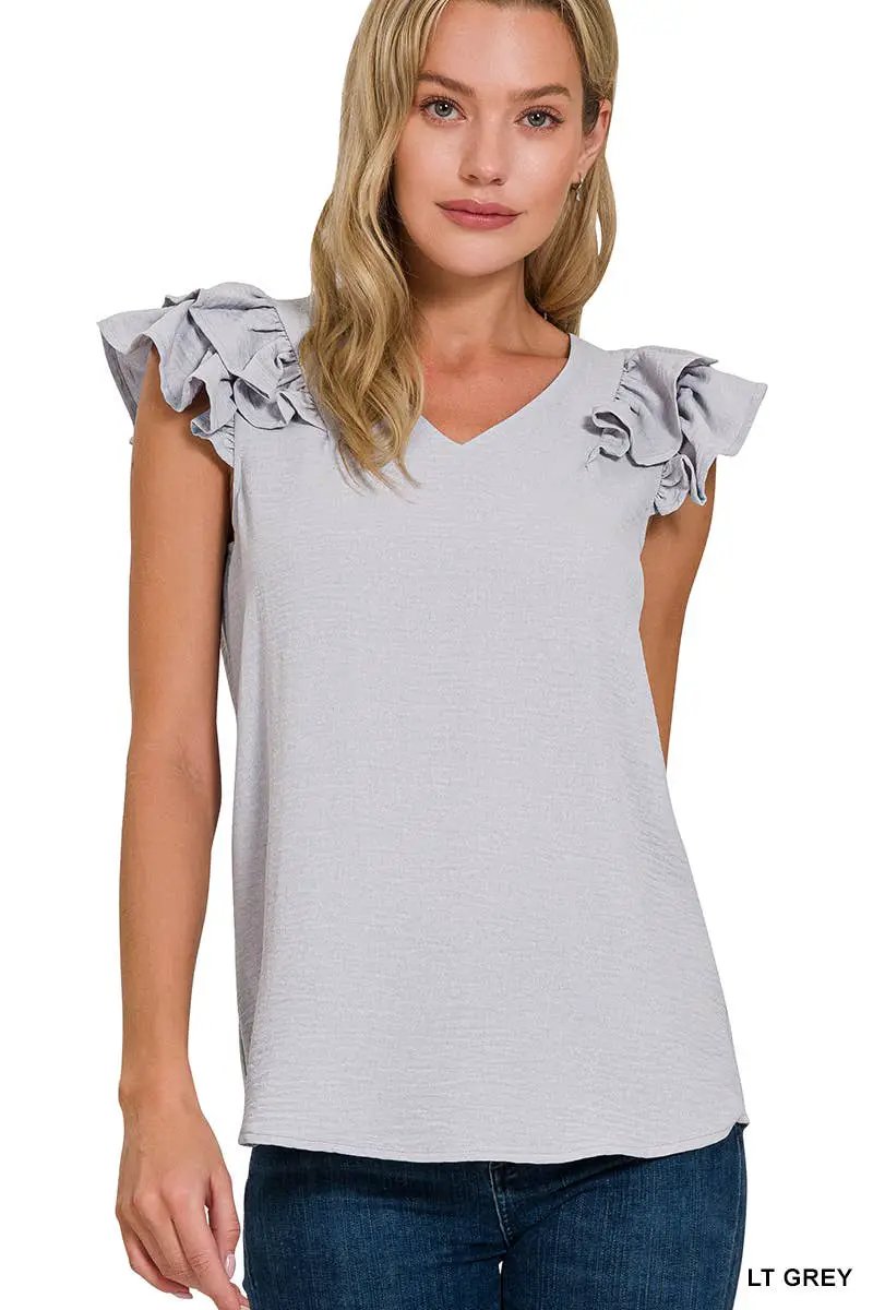 Zenana Zenana Ruffle Sleeve Blouse Collection - Blouses Ruffle Sleeve Blouse