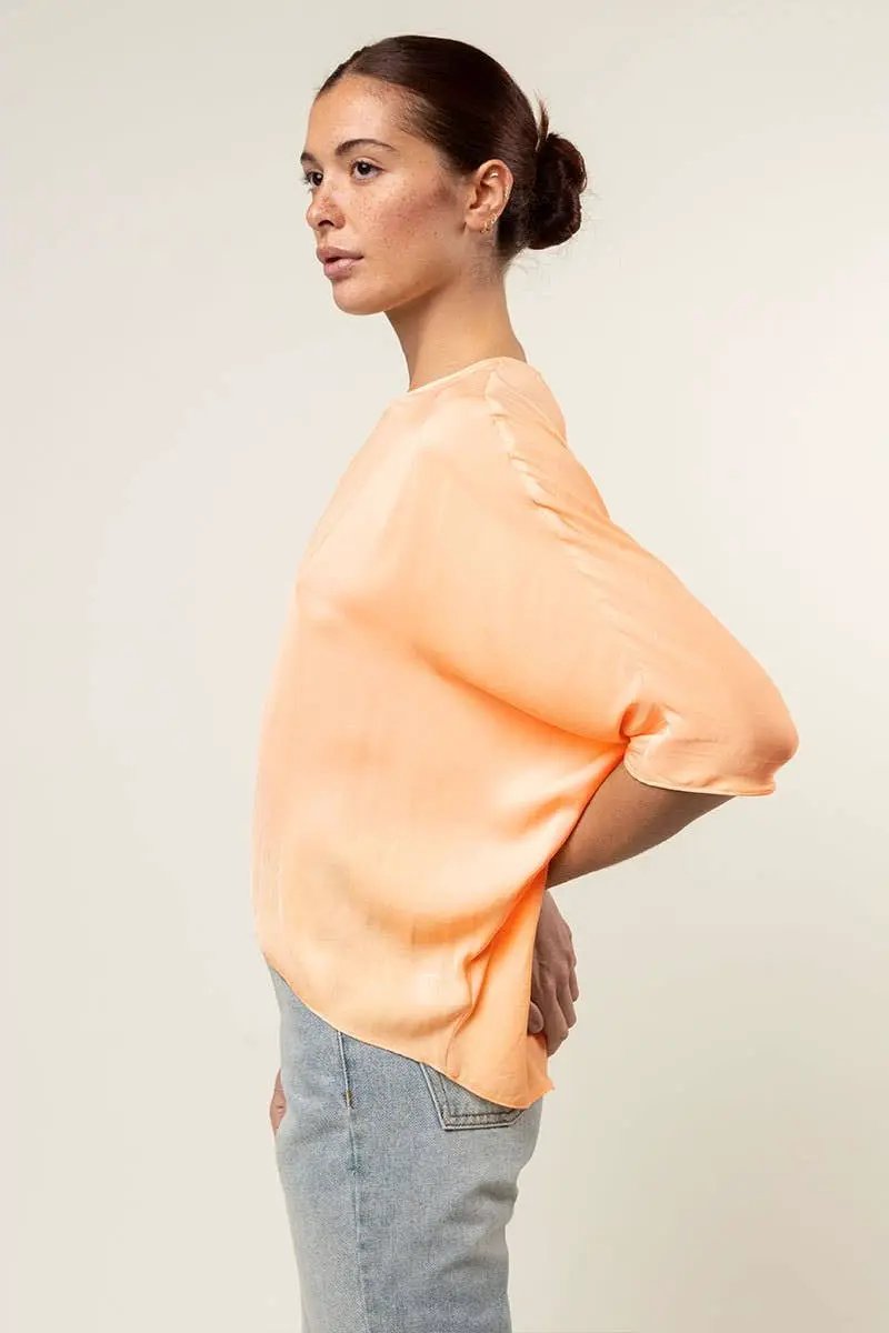 Naked Zebra The Batwing Sleeve Blouse: Peach Fuzz - Blouses