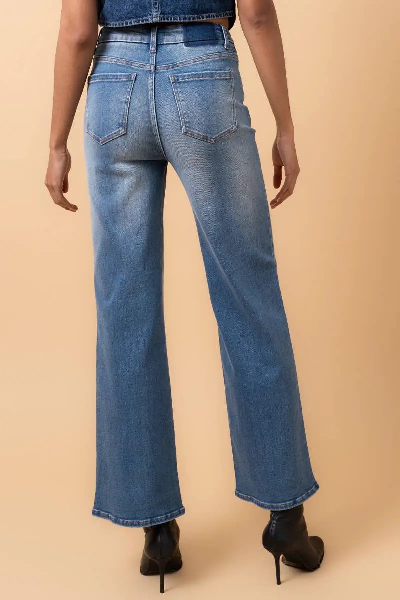 Insane Gene USA The High Rise Relaxed Super Wide Leg: Medium Wash - Jeans