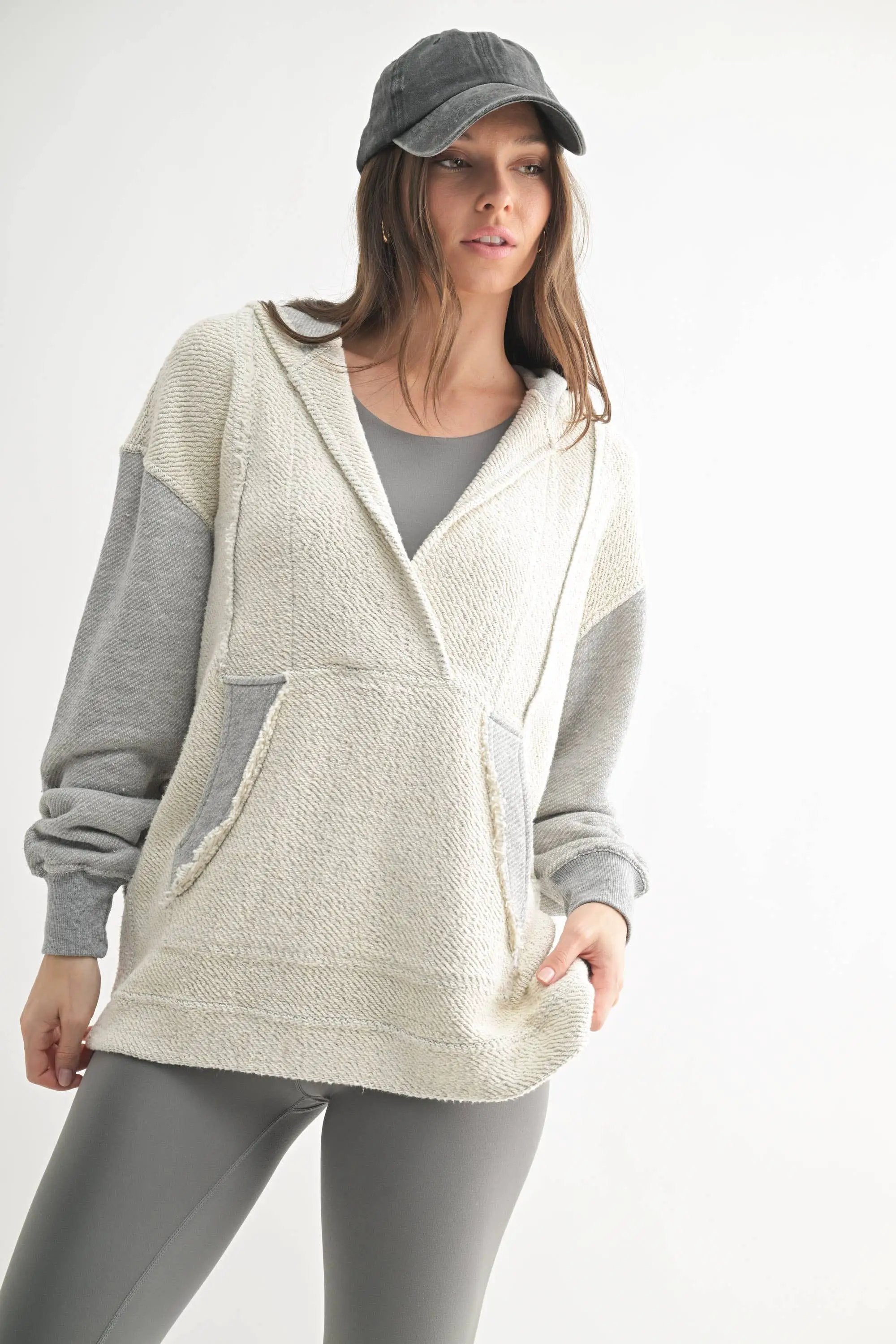 Mono B Mono B - Driftwood Pullover Hoodie in Heather Grey - Hoodies Mono B - Driftwood Pullover Hoodie