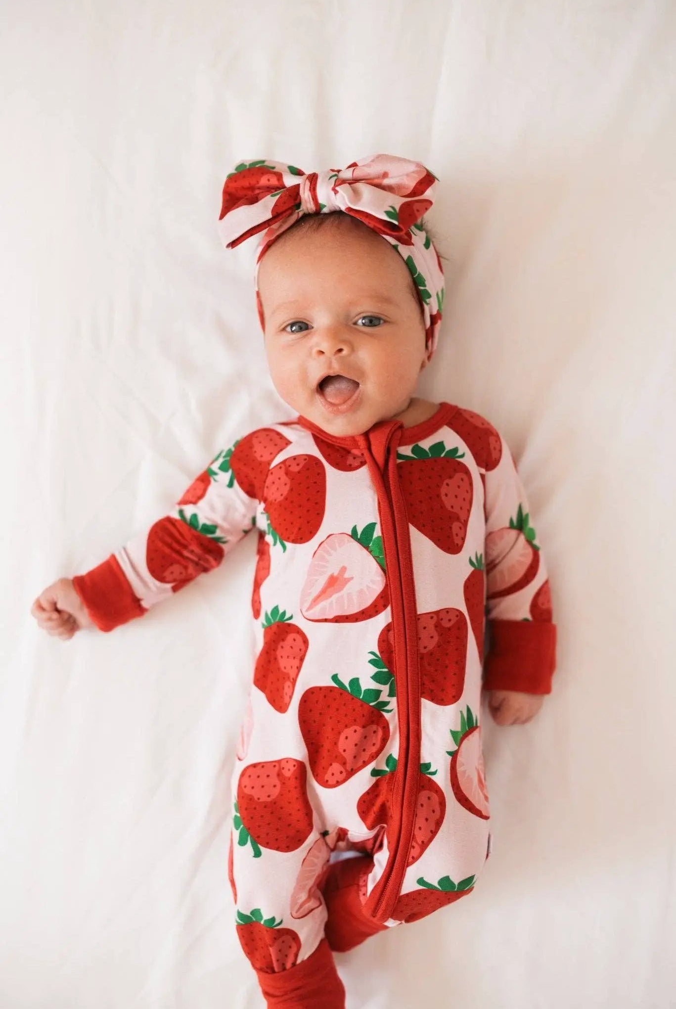 Jammie Session formerly Big Dreams Little Jammies Berry Sweet Bamboo Romper - Baby One-Pieces