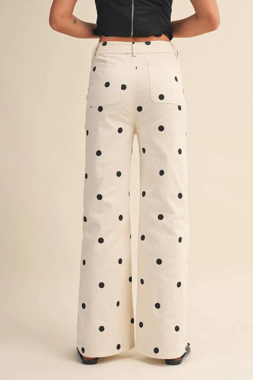 Klesis The Dotty About You Wide Leg Denim Pants - Pants Pants