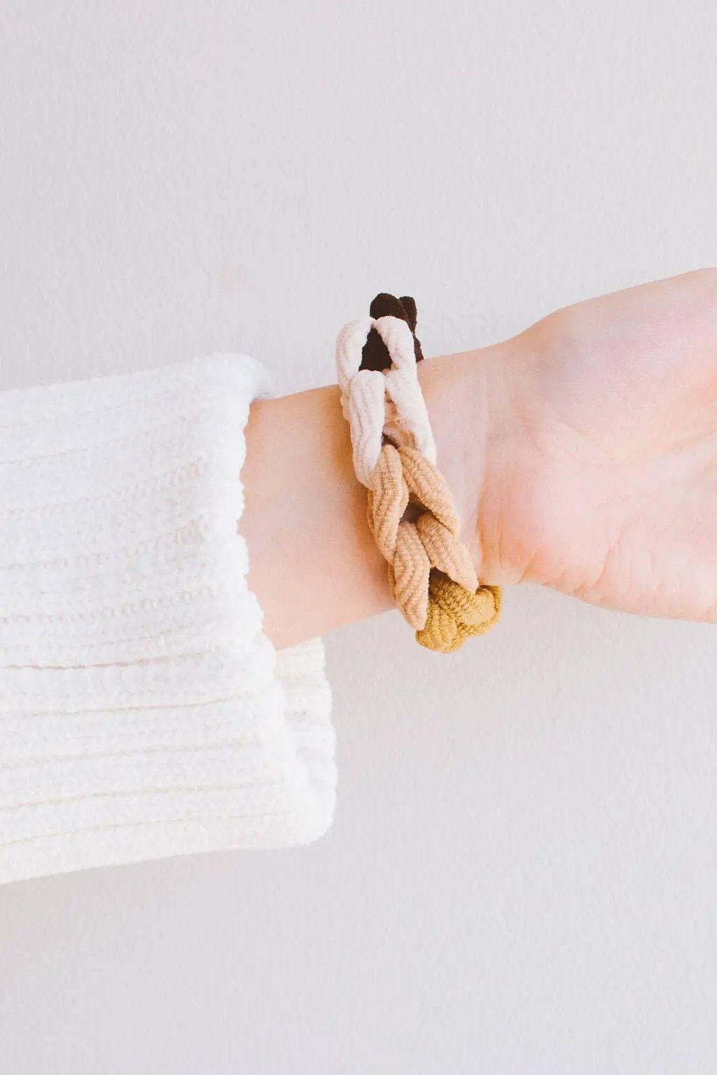 Shop ANDi The Chunky Looped Hair Tie: Rainbow - Ponytail Holders chunky looped hair tie