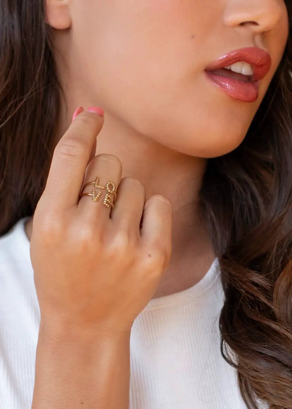 Panache Apparel Co. The Luxe Gold LOVE Ring - Rings