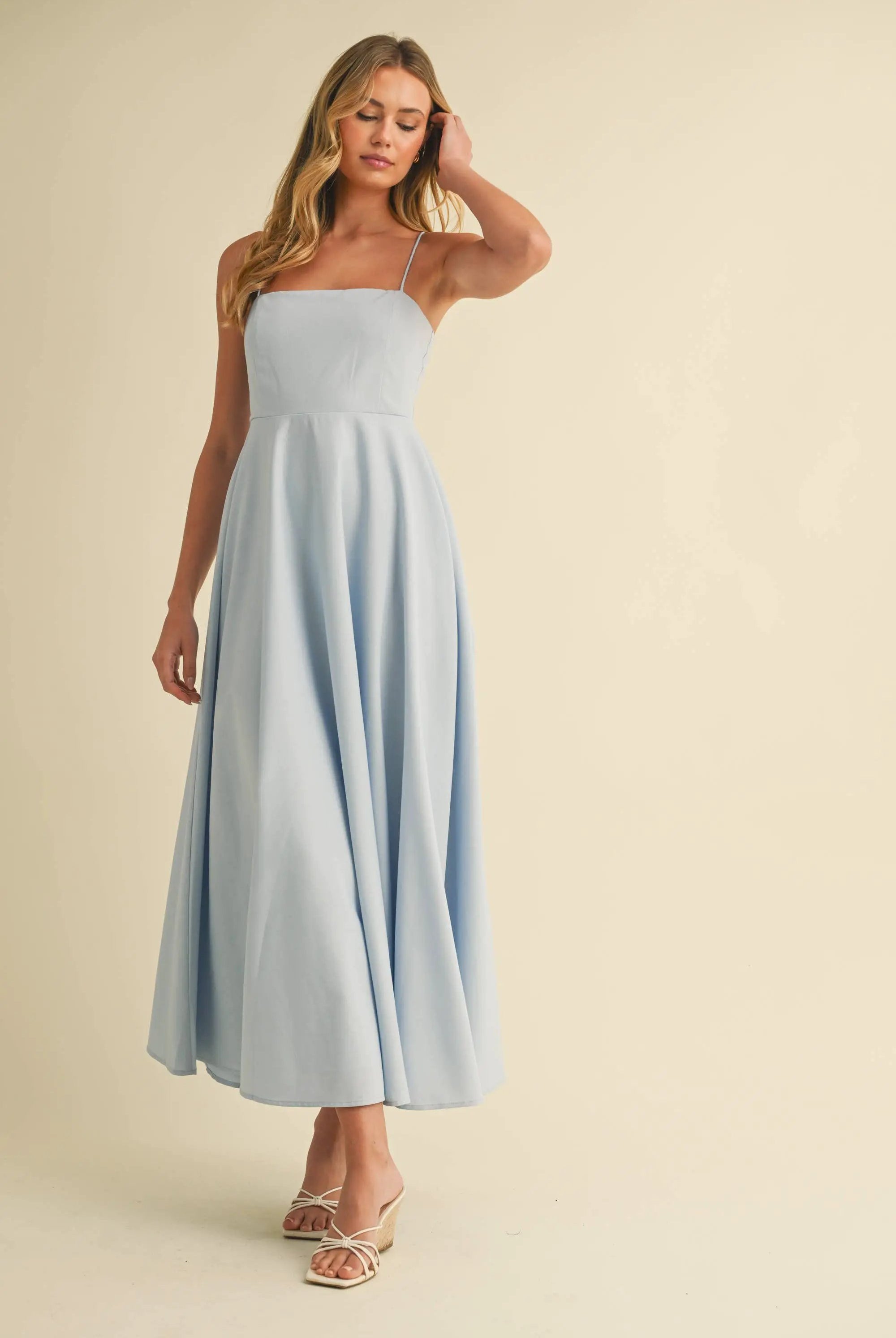 Klesis Blue Skies Linen Maxi Dress - Dresses