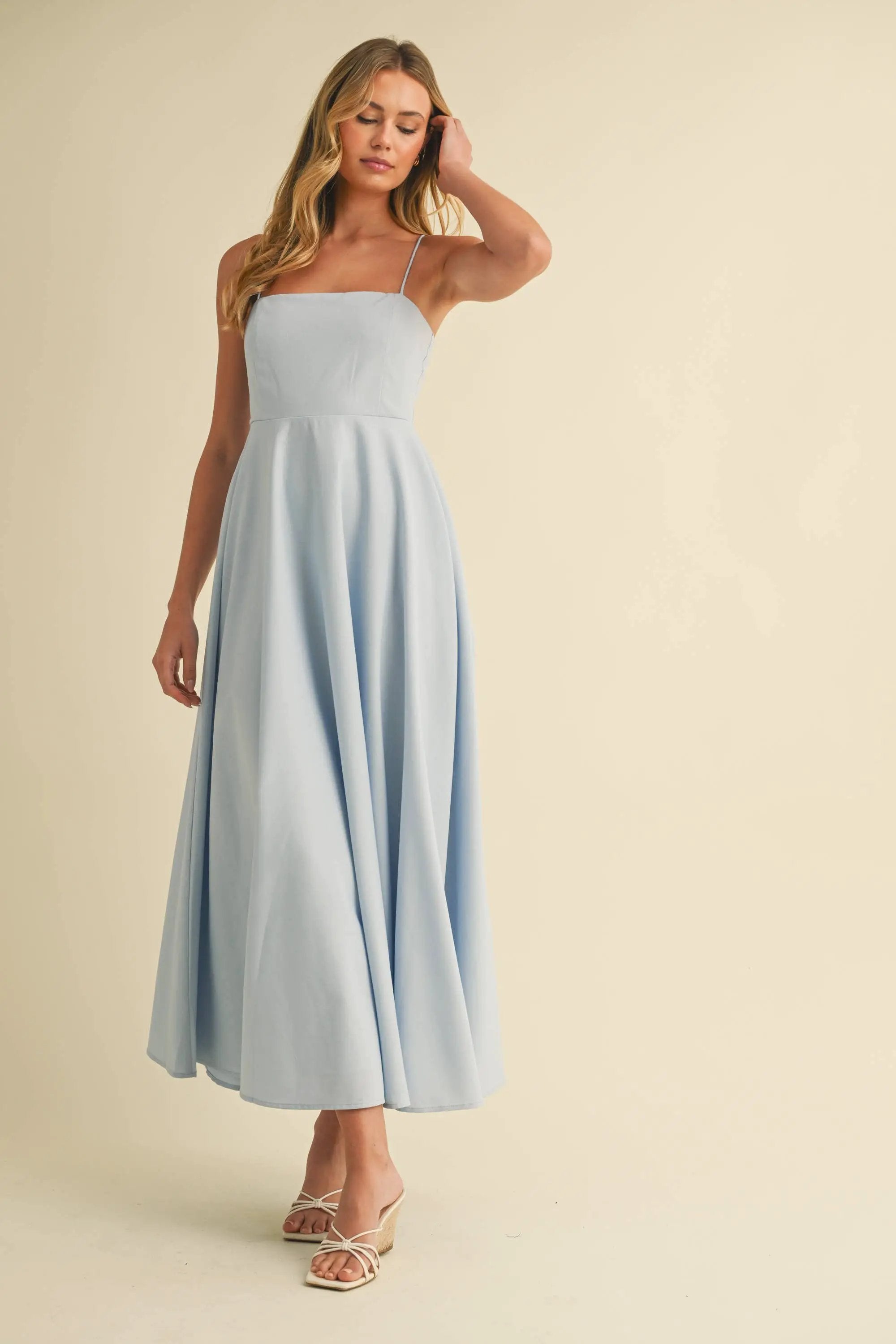 Klesis Blue Skies Linen Maxi Dress - Dresses