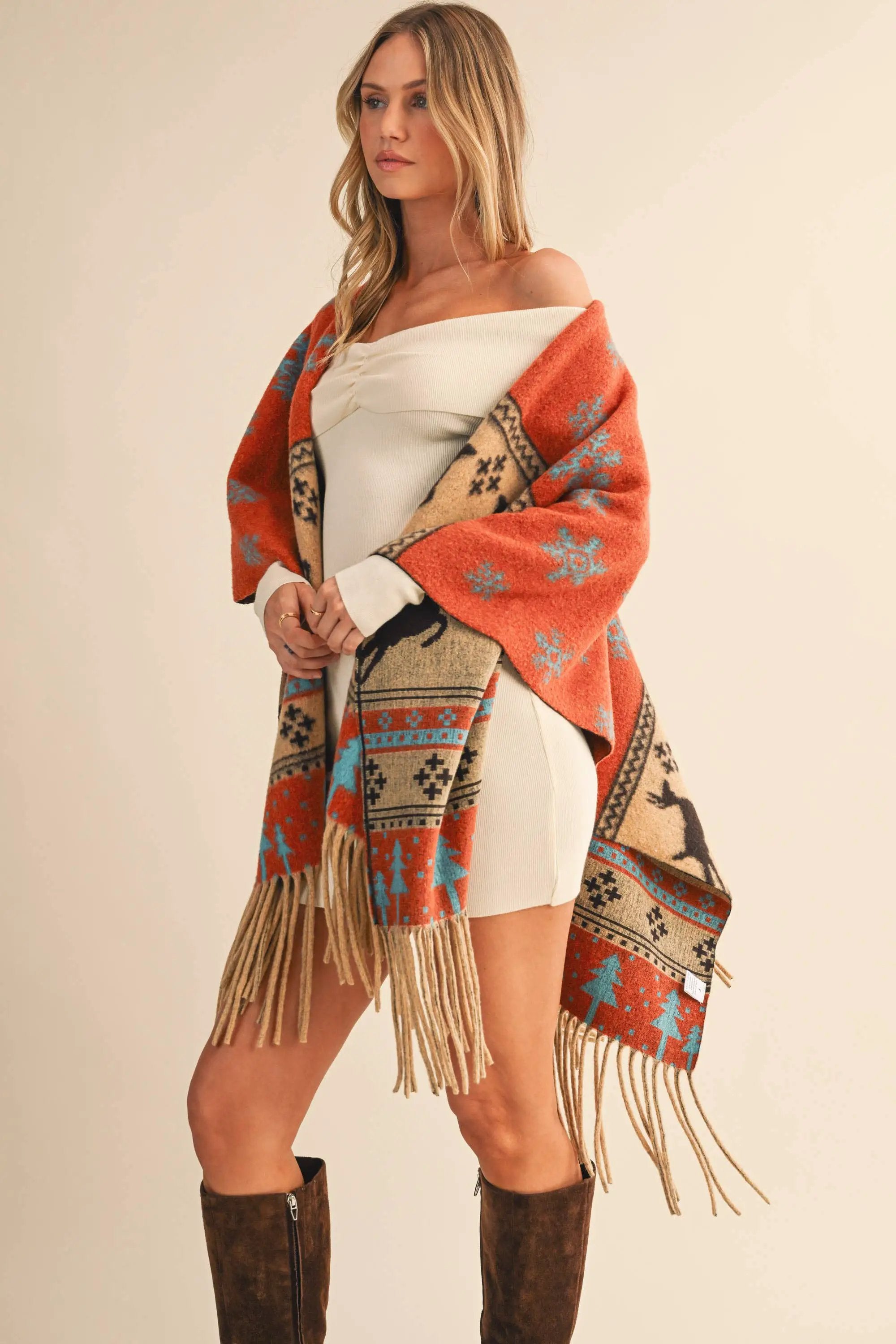 Klesis The Fireside Frontier Fringe Cape - Capes