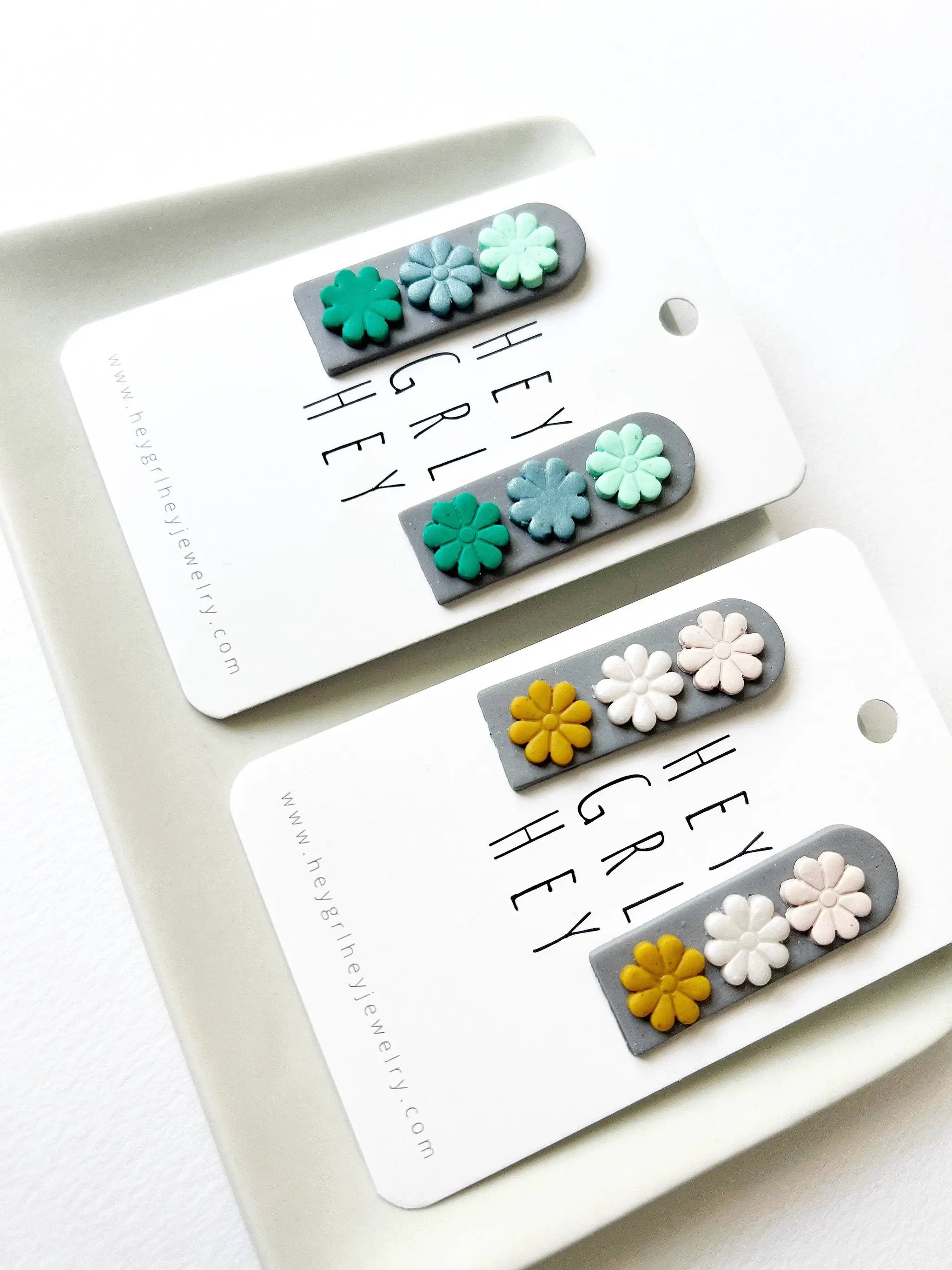 Hey Grl Hey Jewelry The Myrtle Floral Stud Earrings: YELLOW - Earrings
