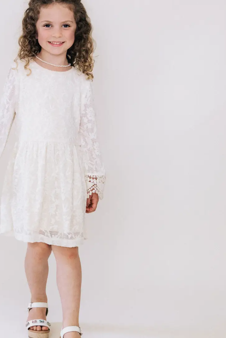 HAHA MAMA Clothing Ivory Lace Mommy & Me Dress - Mini - Baby & Children's Dresses