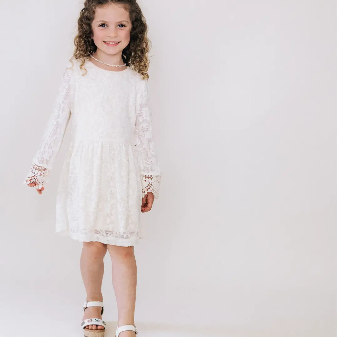 HAHA MAMA Clothing Ivory Lace Mommy & Me Dress - Mini - Baby & Children's Dresses