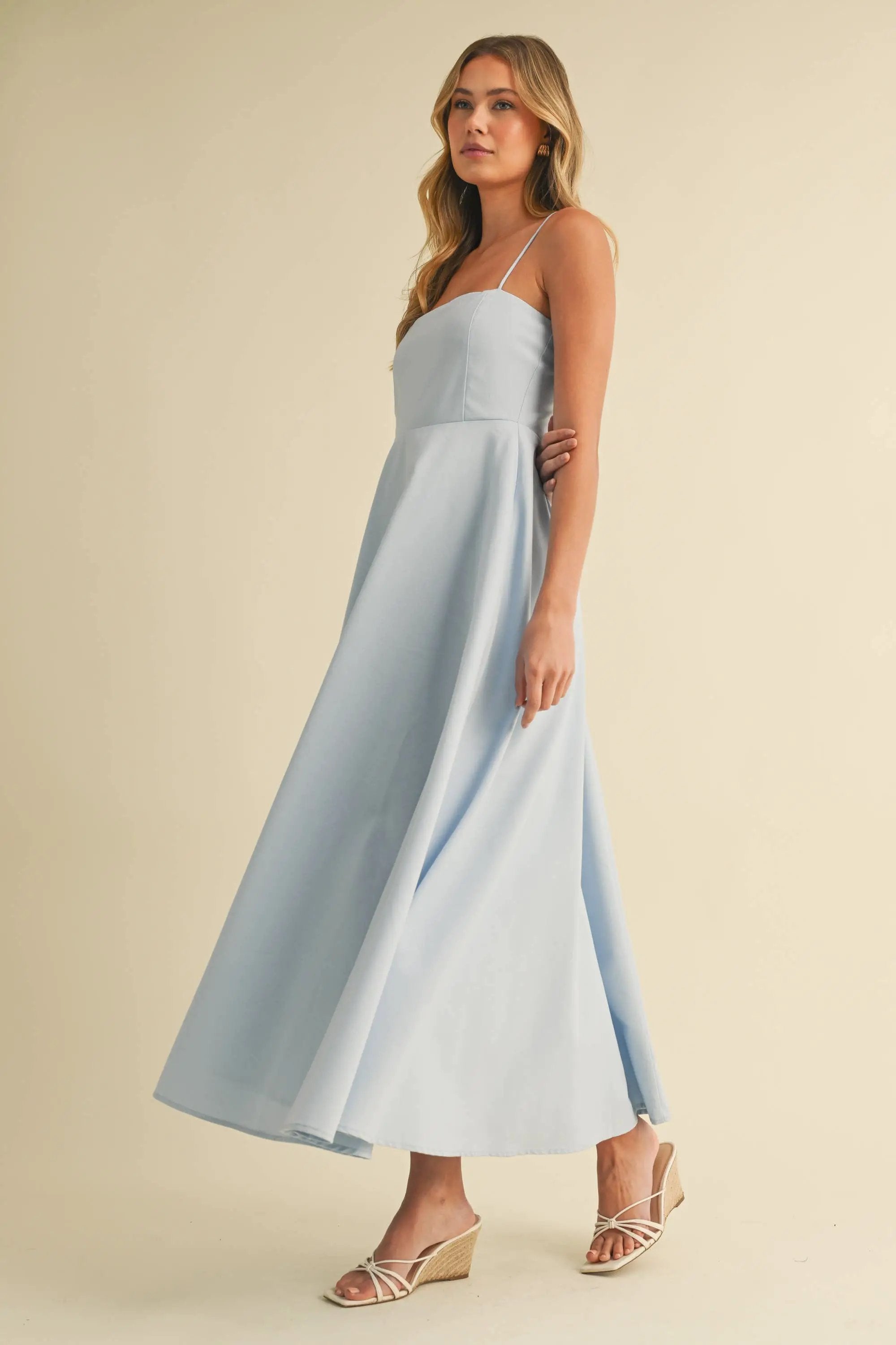 Klesis Blue Skies Linen Maxi Dress - Dresses