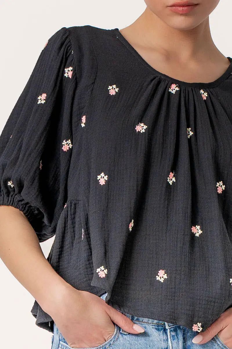 Urban Daizy Blown Away Gauze Blouse - Blouses