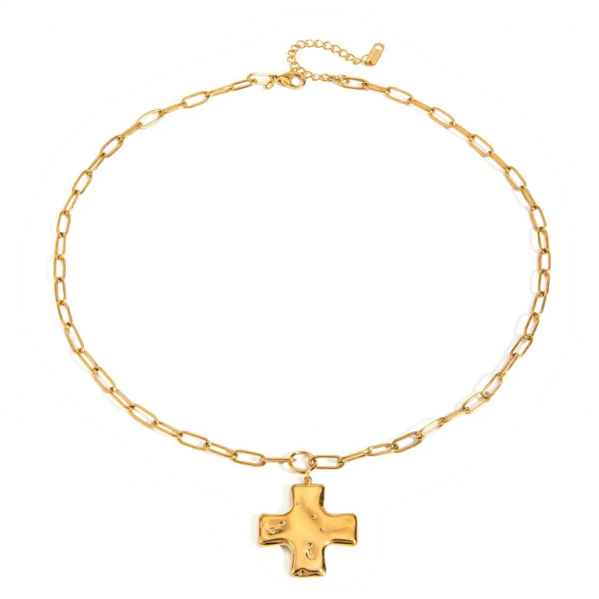 Savvy Bling The Golden Faith Cross Necklace (Water Resistant) - Necklaces