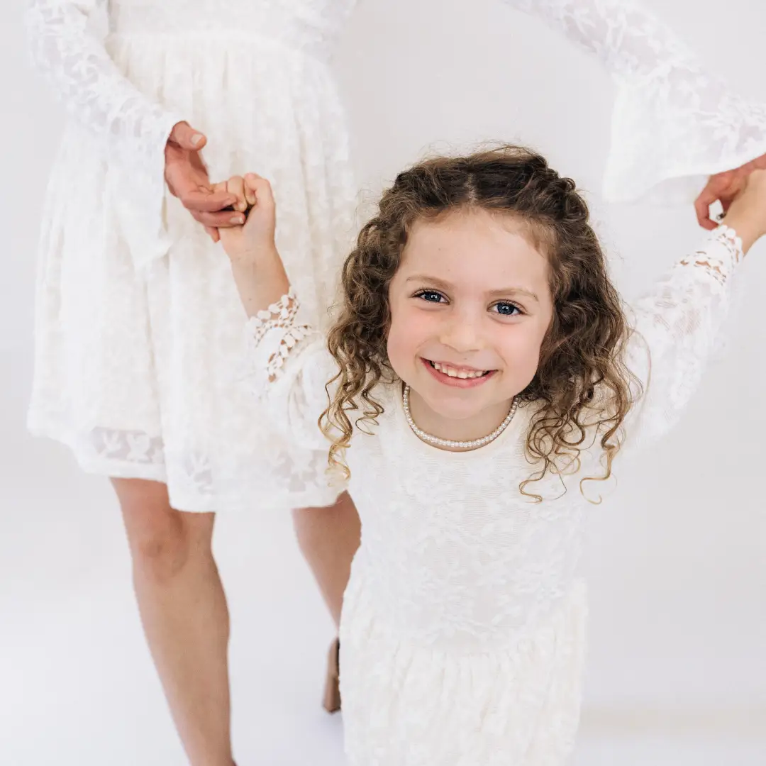 HAHA MAMA Clothing Ivory Lace Mommy & Me Dress - Mini - Baby & Children's Dresses