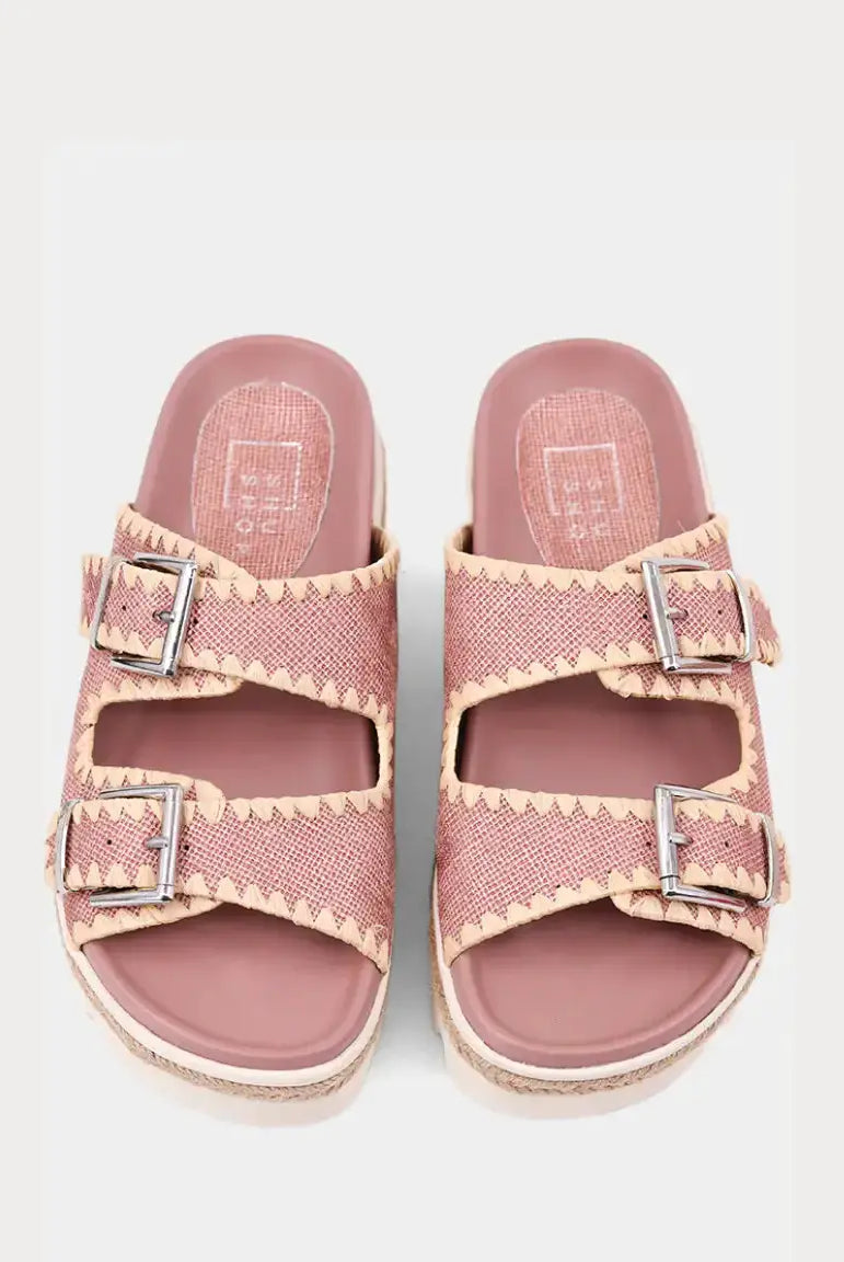 Shu Shop Shu Shop LAURA: Woven Blush - Sandals