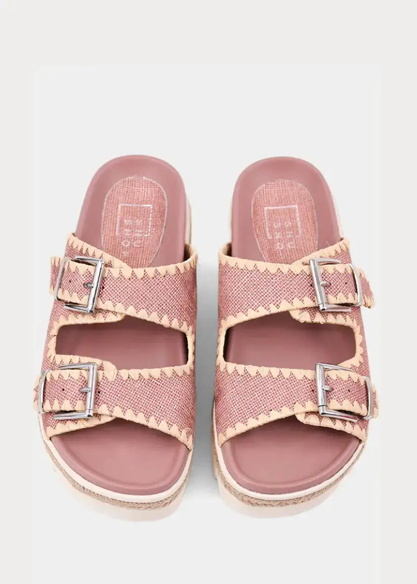 Shu Shop Shu Shop LAURA: Woven Blush - Sandals