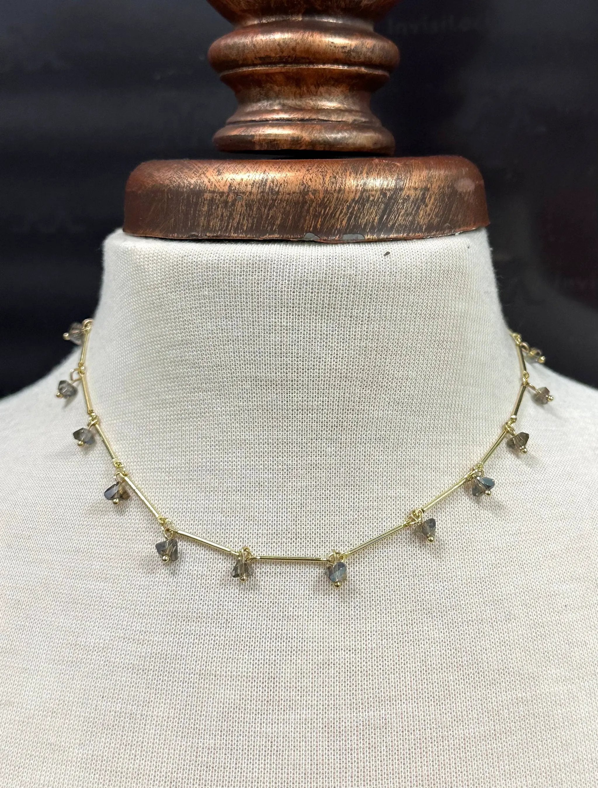 Nette Road Wholesale Hematite Gold Charm Necklace - Necklaces