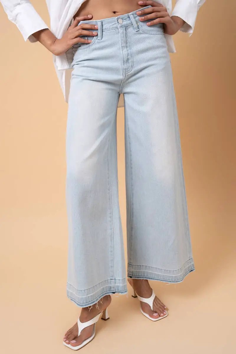 Insane Gene USA The High-Rise Perfect Wash Super Wide Leg Jeans - Jeans