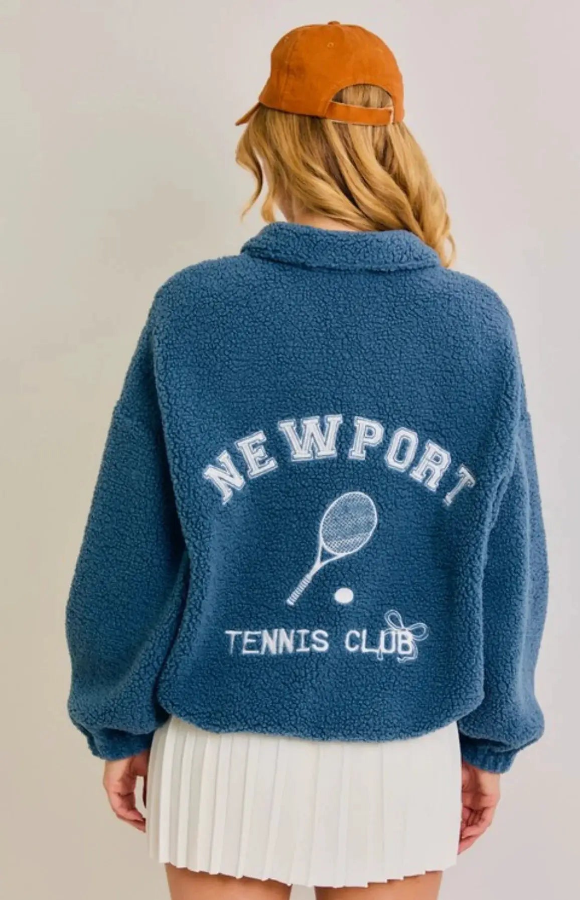 Le Lis LE LIS Newport Tennis Club Embroidered Quarter Zip Fleece - Sport Jackets