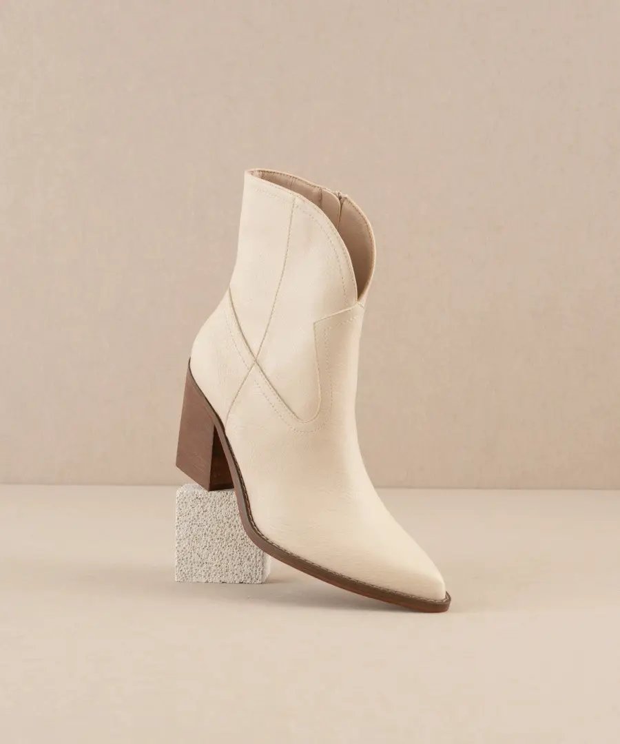Oasis Society The Harmony Western Bootie - Boots cream western ankle boot