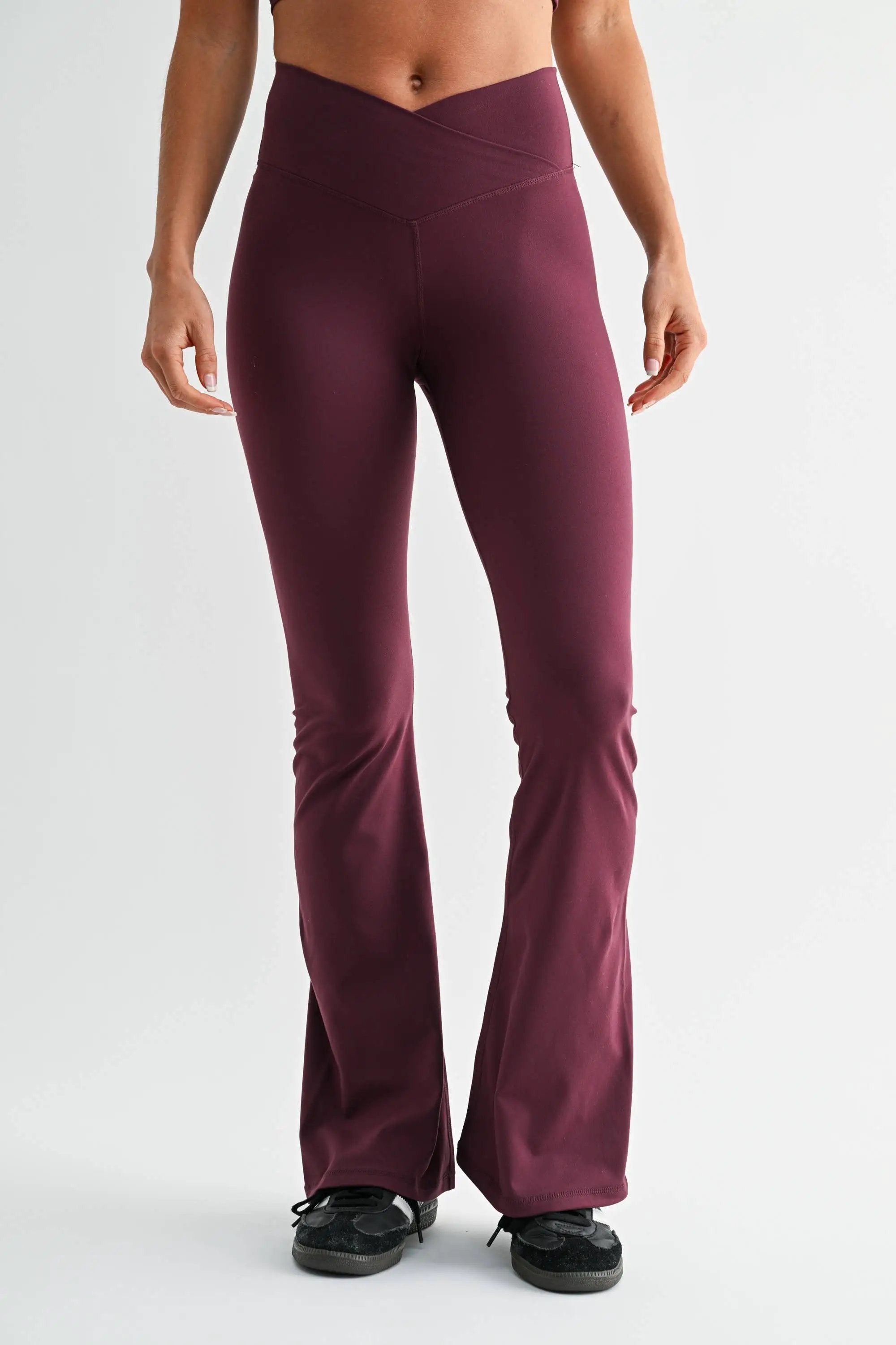 Mono B Mono B - Venice Crossover Waist Yoga Pants - Leggings Mono B - Venice Crossover Waist Yoga Pants