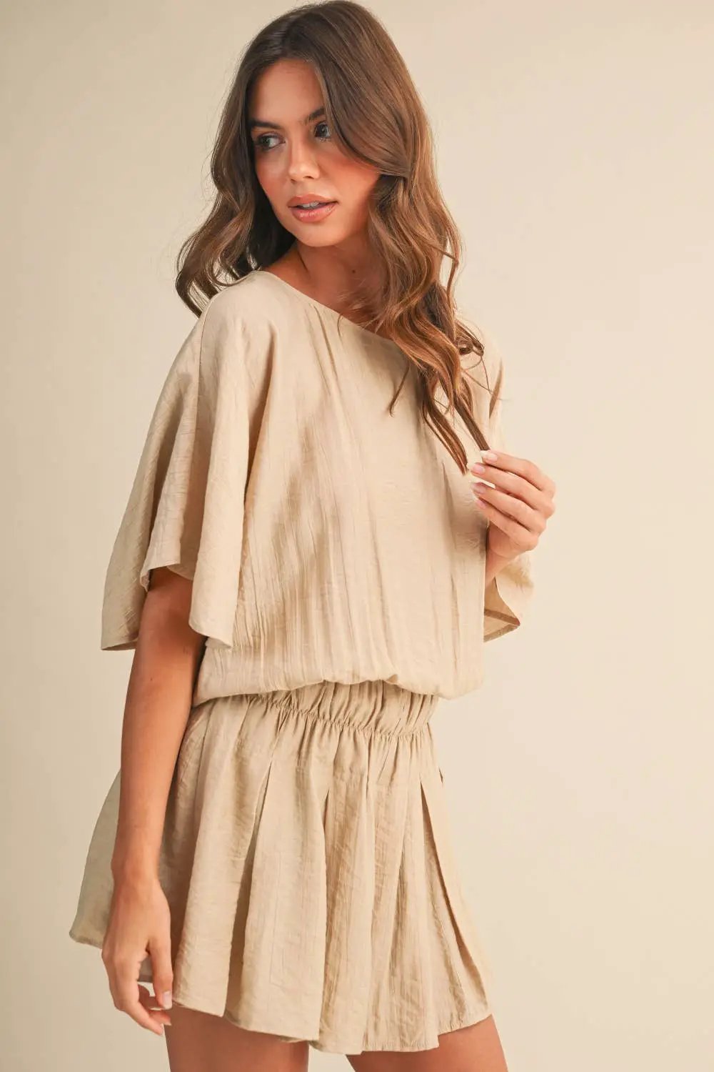 Klesis The Sandstone Breeze Crinkle Flutter Romper - One-Pieces