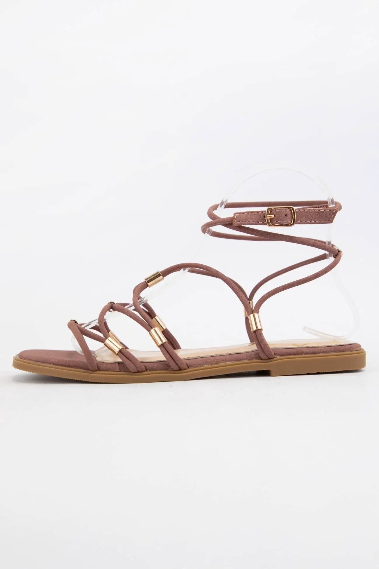 CCOCCI The Mauve Moment Strappy Gladiator Sandals - Sandals