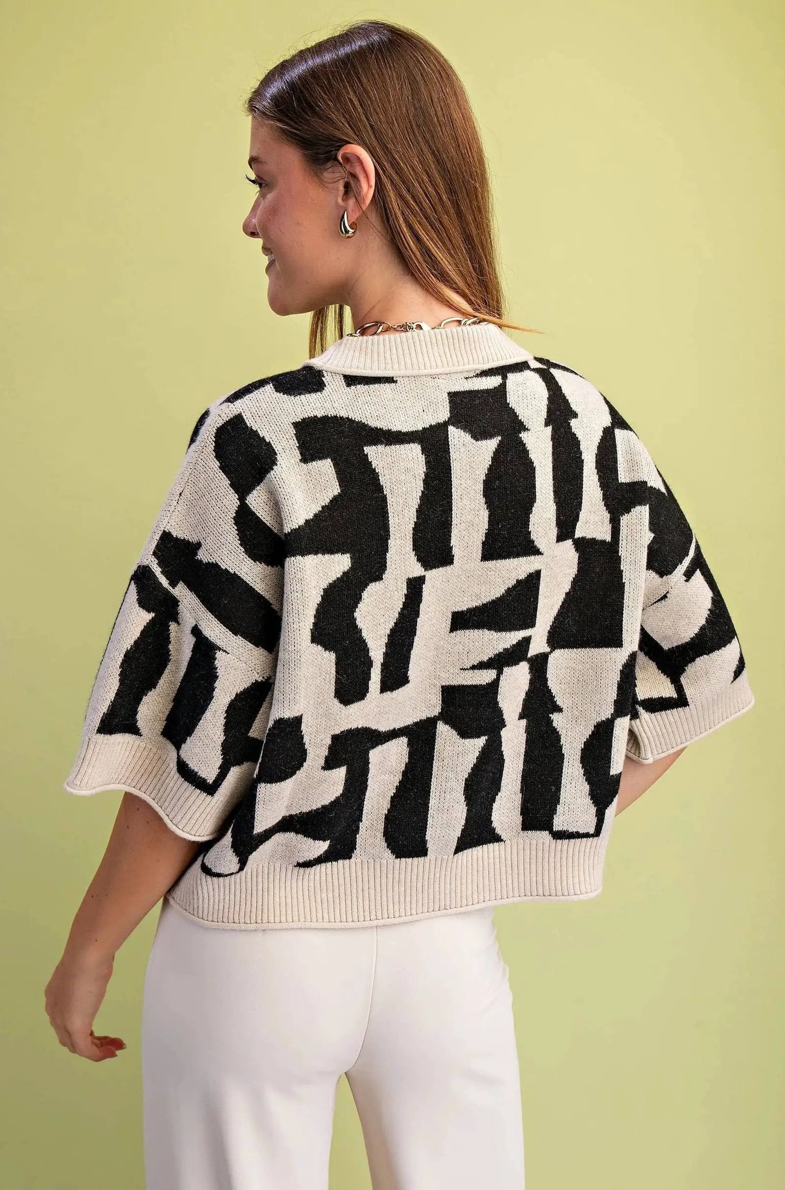 STYLE USA Abstract Avenue Sweater Top - Sweaters sweater
